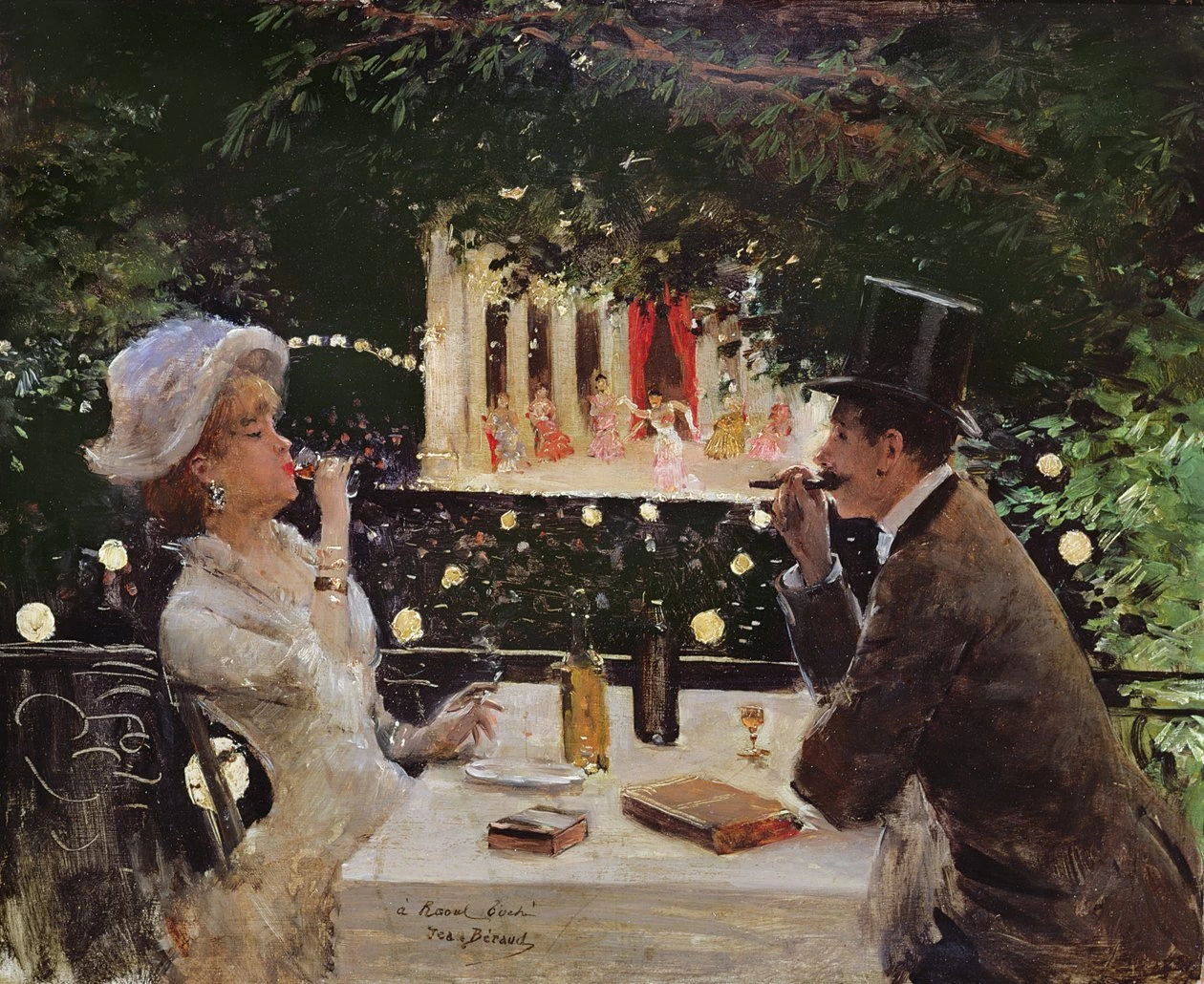 Cena a Les Ambassadeurs, c.1882 - La corsa a Longchamps, 1886, Museo Carnavalet